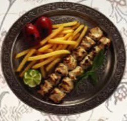 Yogurt Chicken Tikka with French Fries