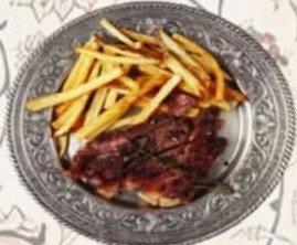 Beef Steak with French Fries