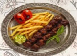 Yogurt Mutton Tikka with French Fries