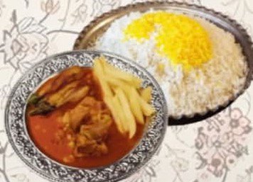 Eggplant Mutton Gravy with Rice