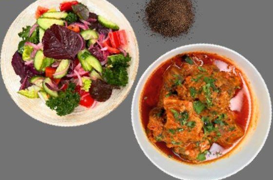 Chicken Karahi with Salad