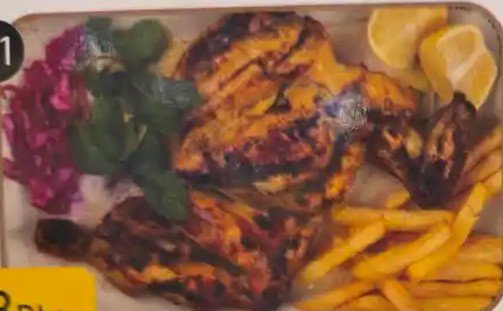 نصف مرغ روی ذغال