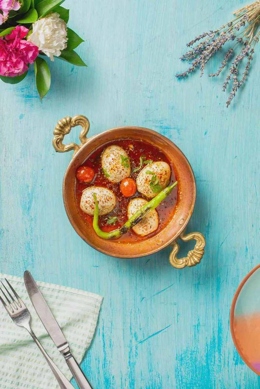 Turkish Eggs with Paprika Butter