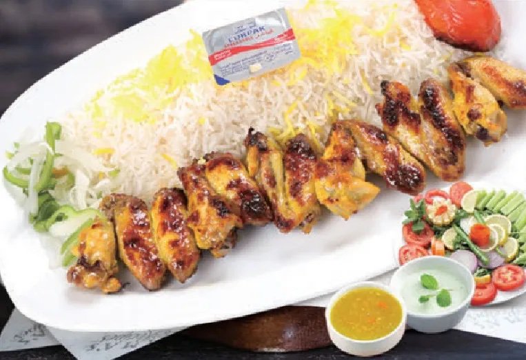 Chicken Wings with Persian Rice