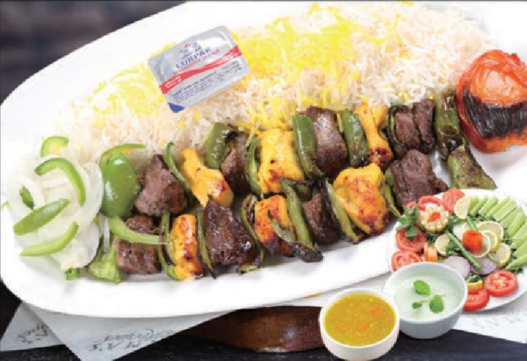 Mutton & Chicken Kebab with Persian Rice