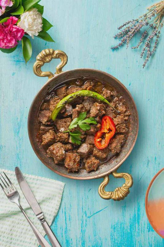 قاورما، گوشت گاو آرام پز