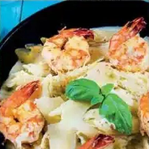 پاستا آلفردو با غذاهای دریایی